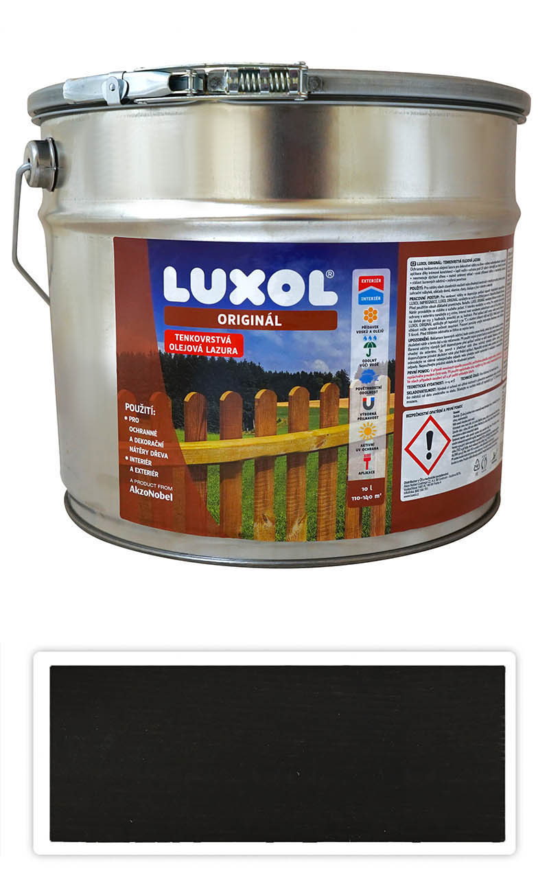 LUXOL Originál - dekorativní tenkovrstvá lazura na dřevo 10 l Eben LUXOL