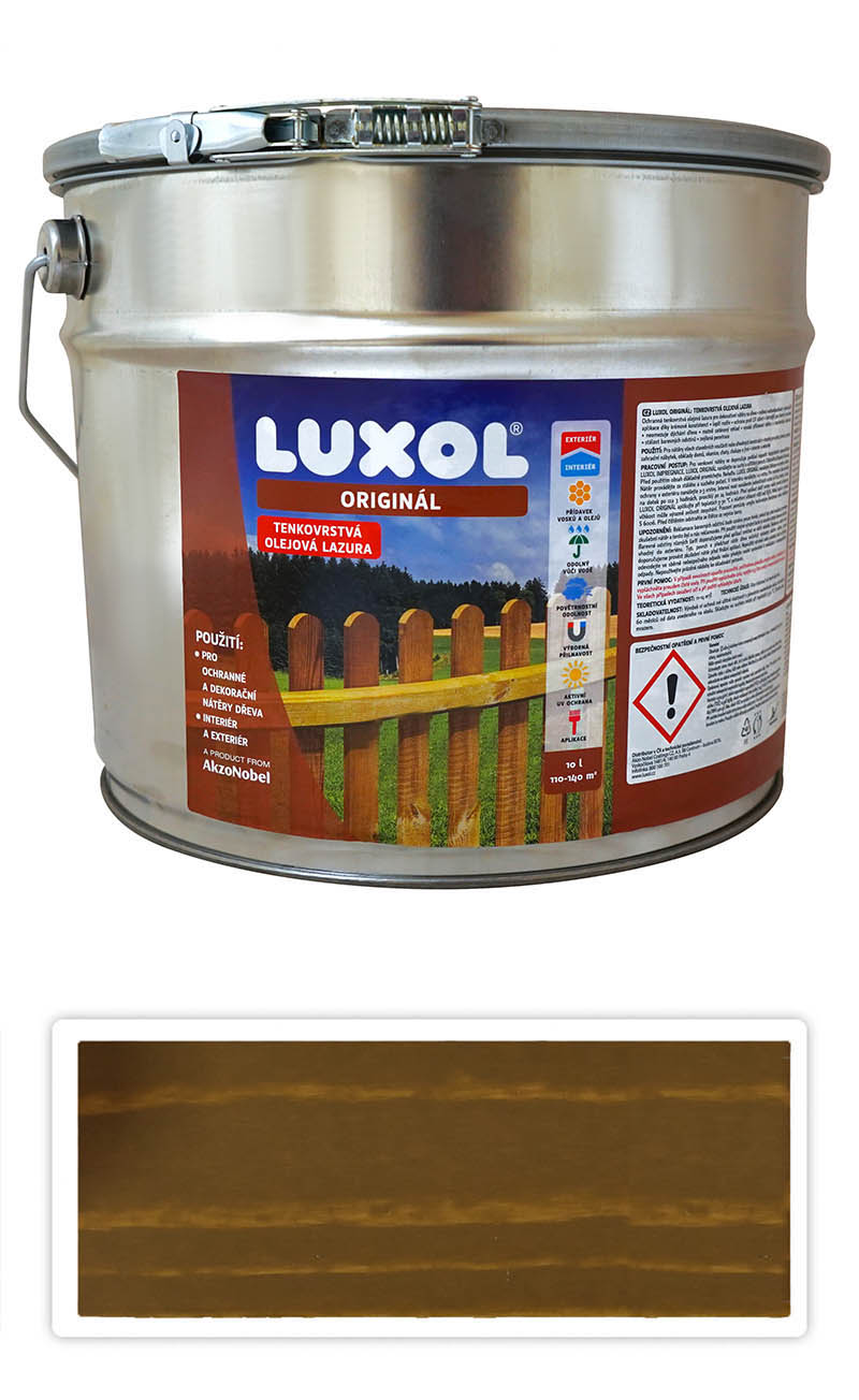 LUXOL Originál - dekorativní tenkovrstvá lazura na dřevo 10 l Kaštan LUXOL