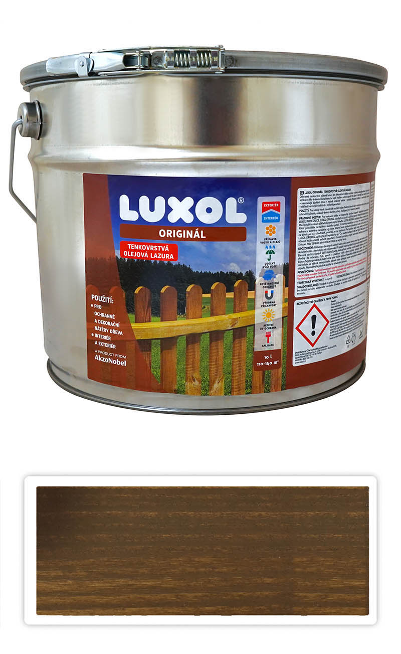 LUXOL Originál - dekorativní tenkovrstvá lazura na dřevo 10 l Ořech LUXOL