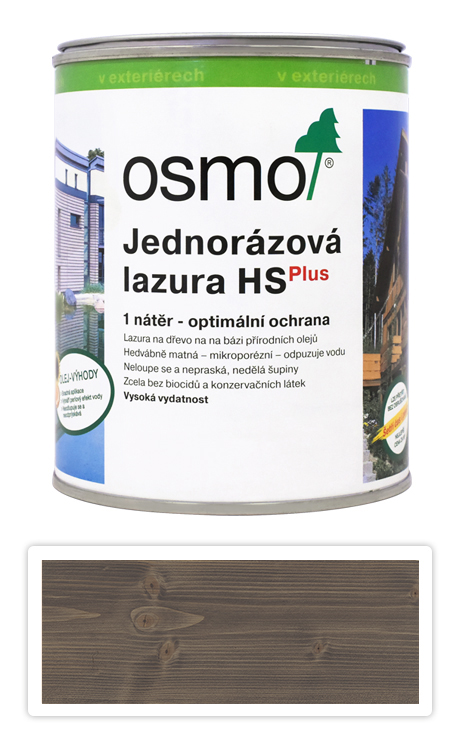 OSMO Jednorázová lazura HS 0.75 l Křemenně šedá 9207 OSMO