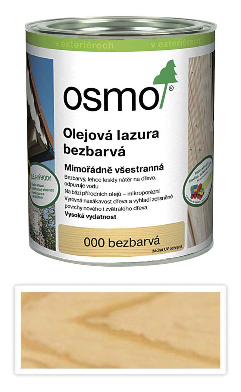 OSMO Olejová lazura 2.5 l Bezbarvá 000 OSMO