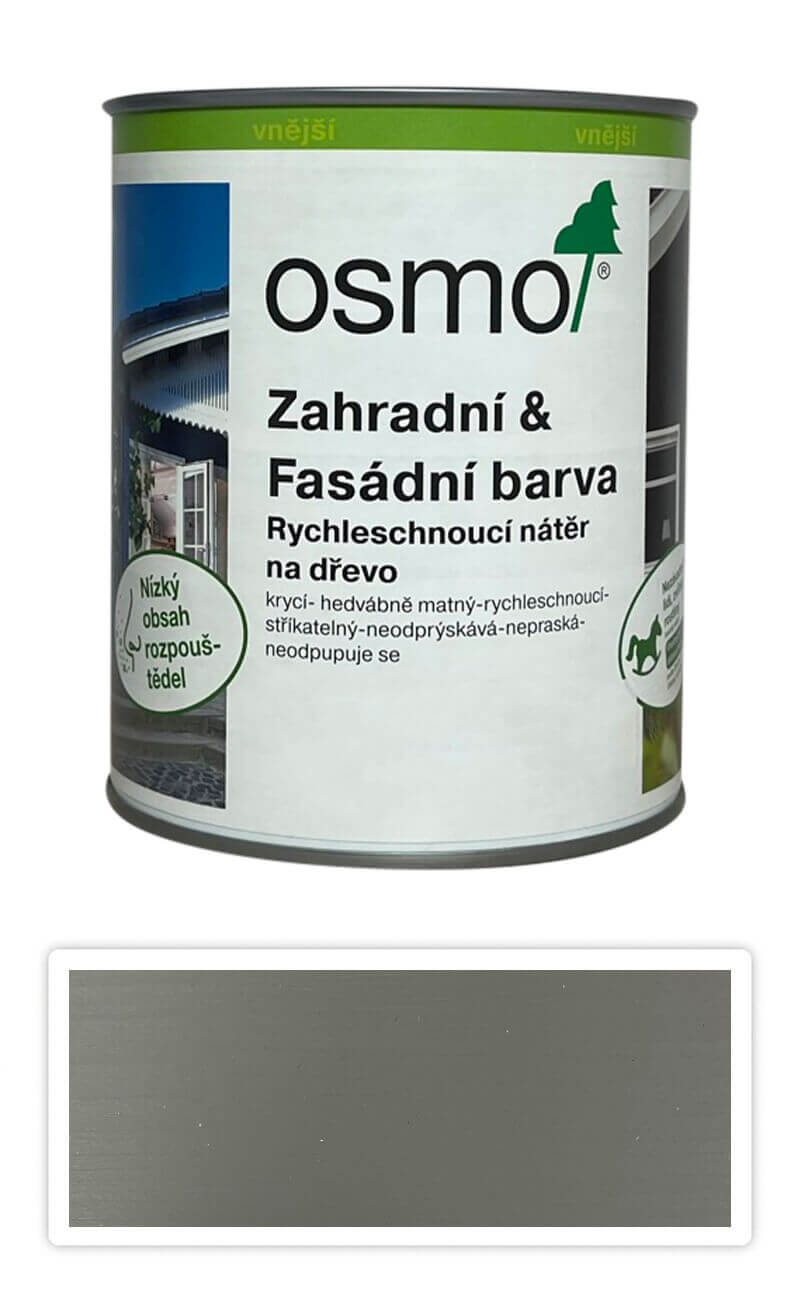 OSMO Zahradní a fasádní barva na dřevo 0.75 l Achátově šedá 7738 OSMO