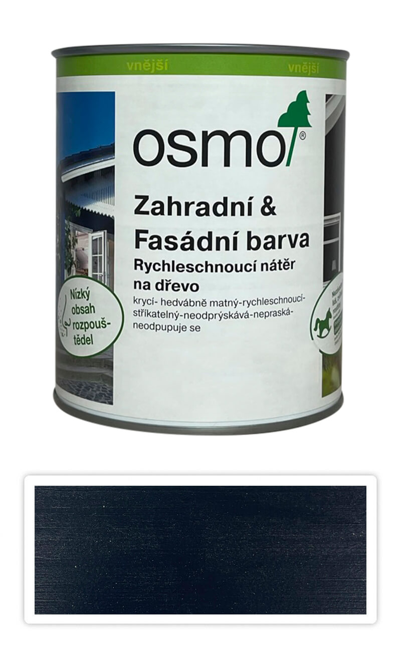 OSMO Zahradní a fasádní barva na dřevo 0.75 l Antracitově šedá 7716 OSMO