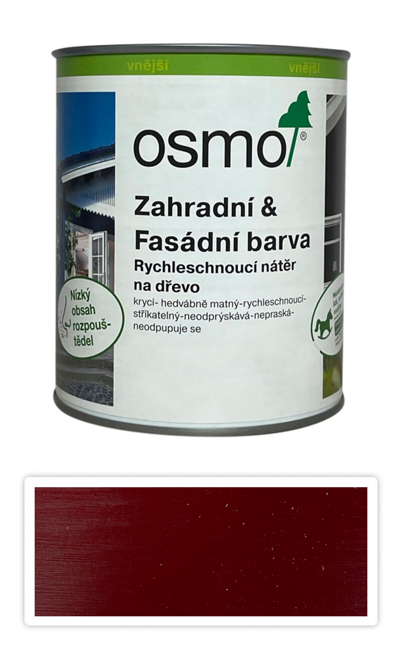 OSMO Zahradní a fasádní barva na dřevo 0.75 l Červenohnědá 7511 OSMO