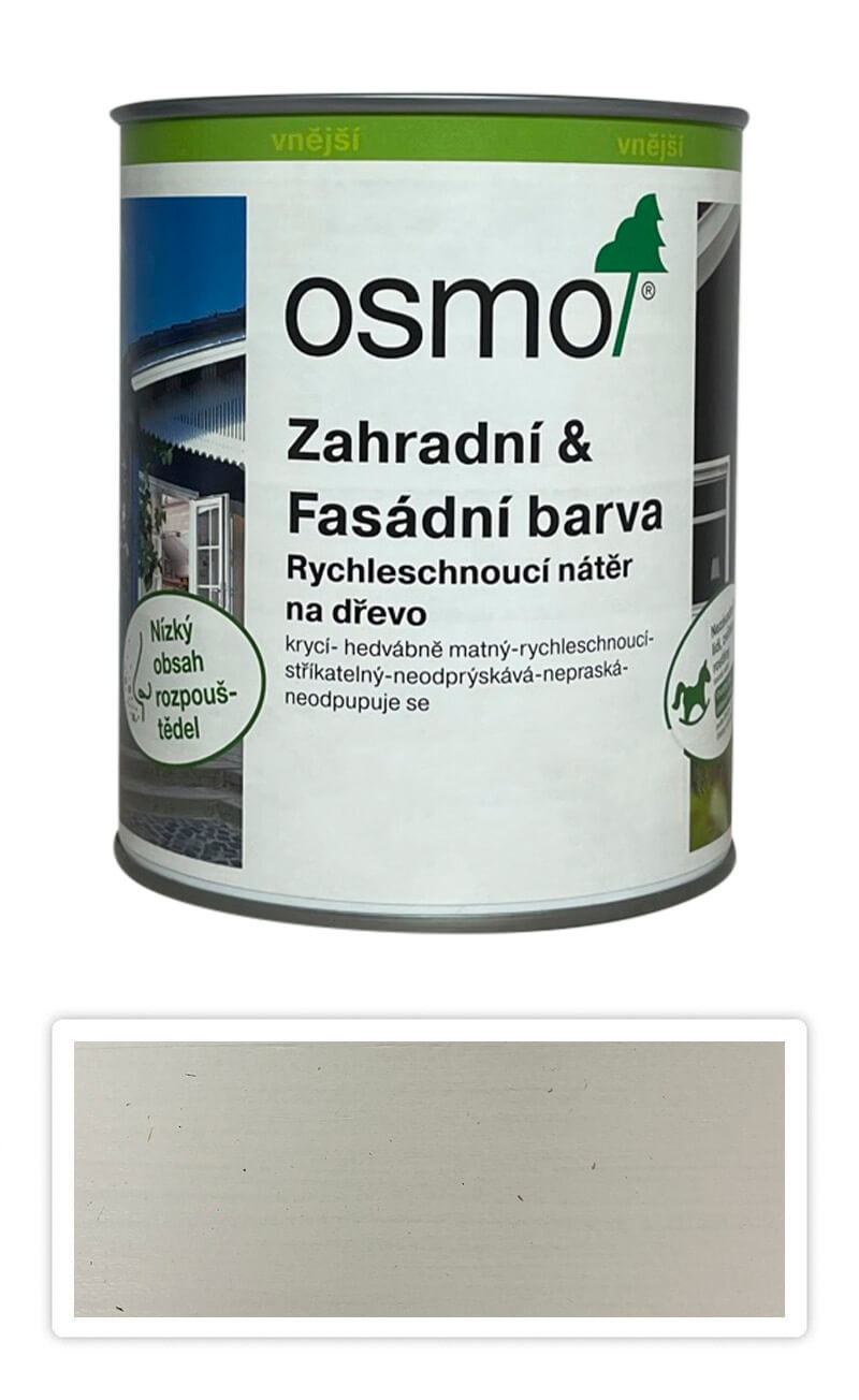 OSMO Zahradní a fasádní barva na dřevo 0.75 l Čistá bílá 7262 OSMO