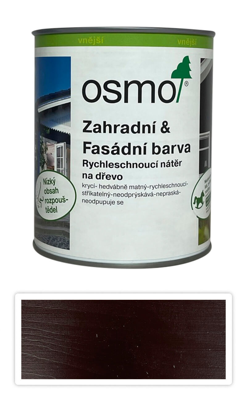 OSMO Zahradní a fasádní barva na dřevo 0.75 l Čokoládově hnědá 7817 OSMO