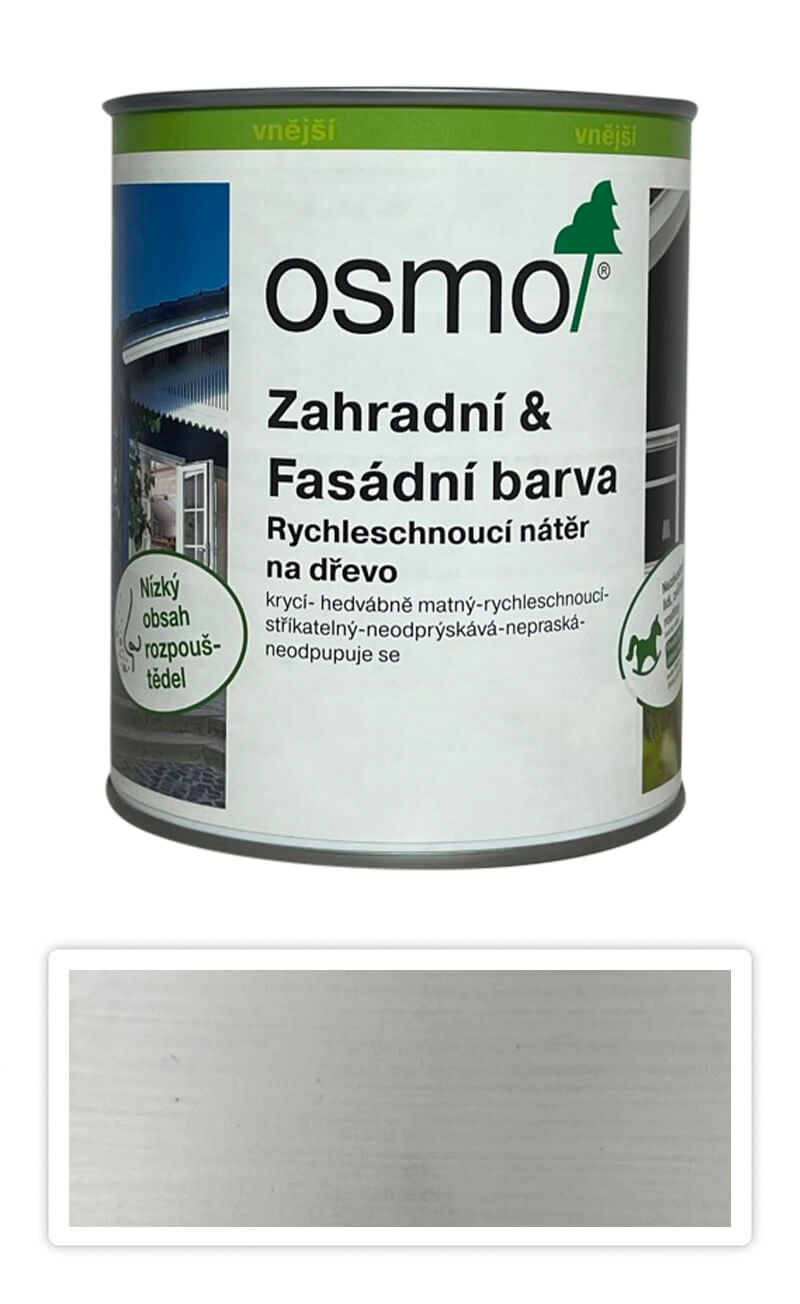 OSMO Zahradní a fasádní barva na dřevo 0.75 l Dopravní bílá 7500 OSMO