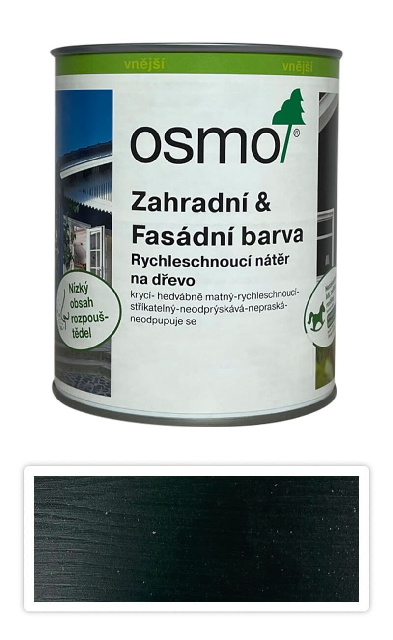 OSMO Zahradní a fasádní barva na dřevo 0.75 l Jedlově zelená 7283 OSMO