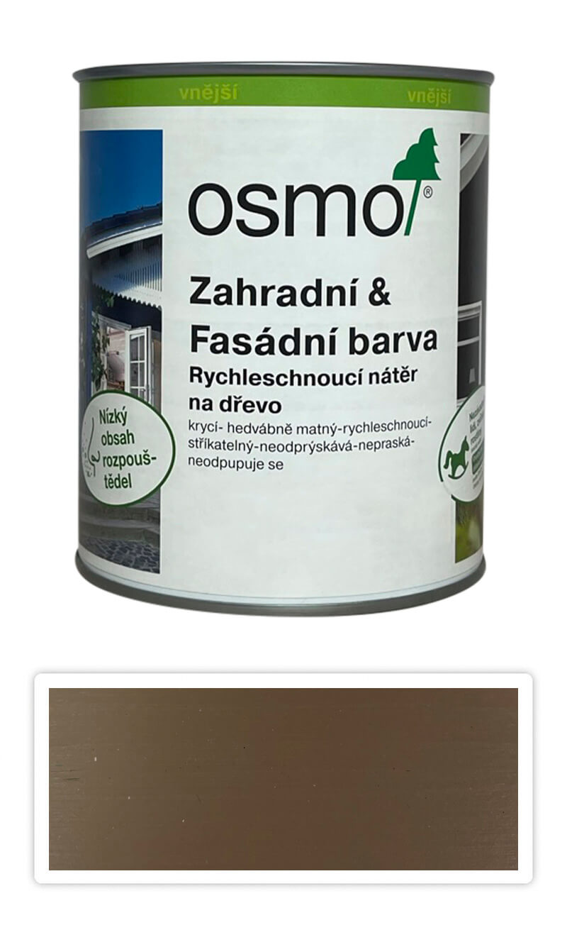 OSMO Zahradní a fasádní barva na dřevo 0.75 l Šedobéžová 7119 OSMO