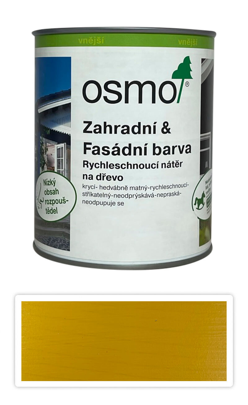 OSMO Zahradní a fasádní barva na dřevo 0.75 l Signálně žlutá 7103 OSMO