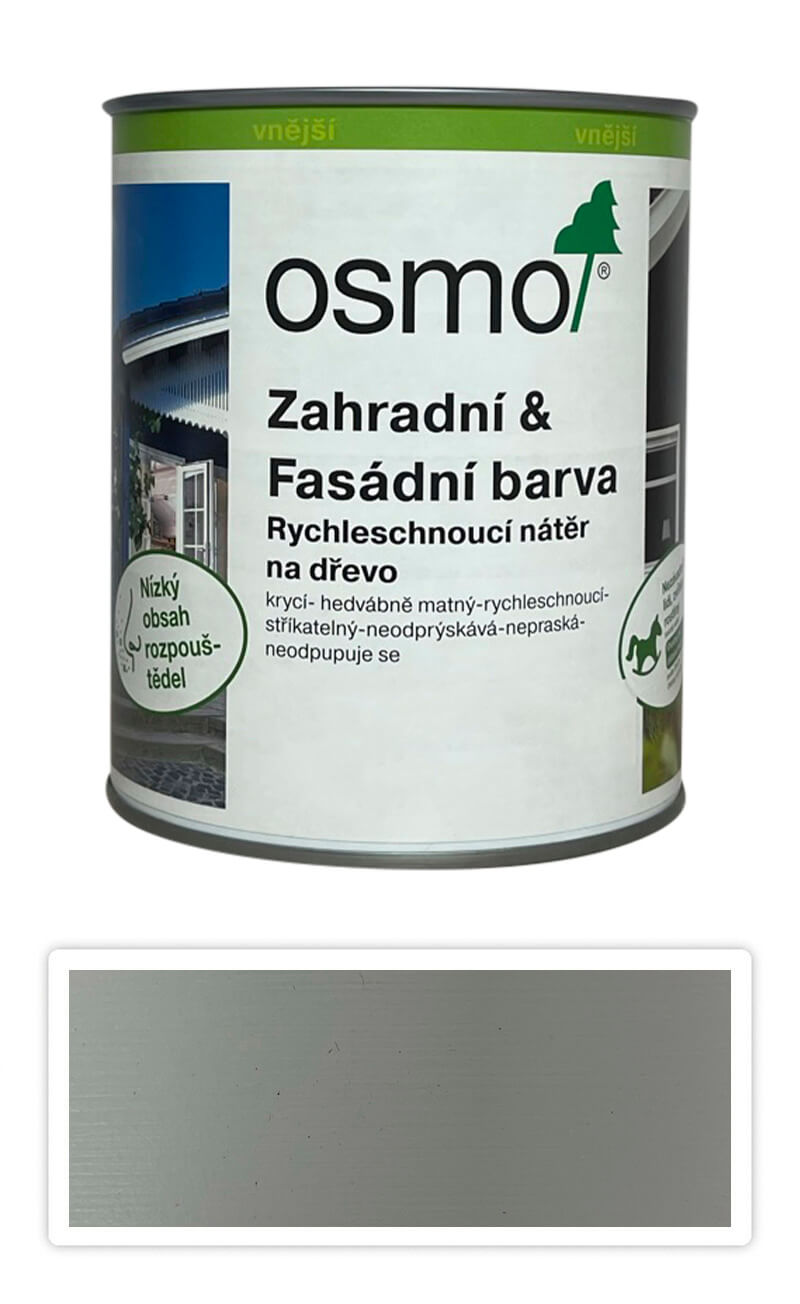 OSMO Zahradní a fasádní barva na dřevo 0.75 l Světle šedá 7535 OSMO