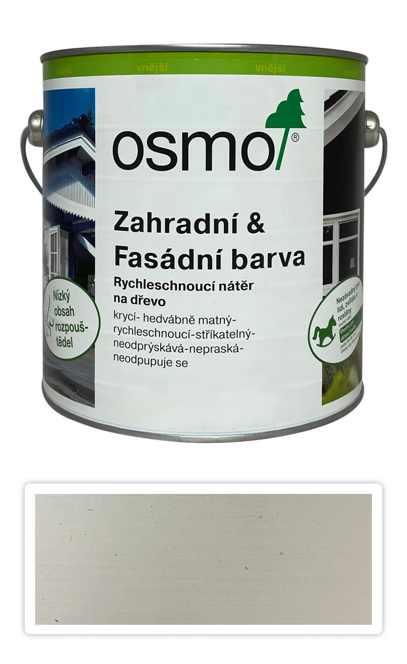 OSMO Zahradní a fasádní barva na dřevo 2.5 l Čistá bílá 7262 OSMO