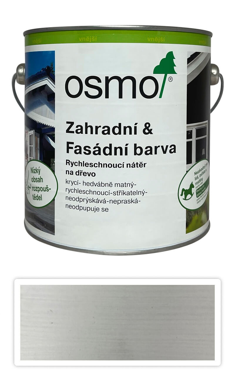 OSMO Zahradní a fasádní barva na dřevo 2.5 l Dopravní bílá 7500 OSMO