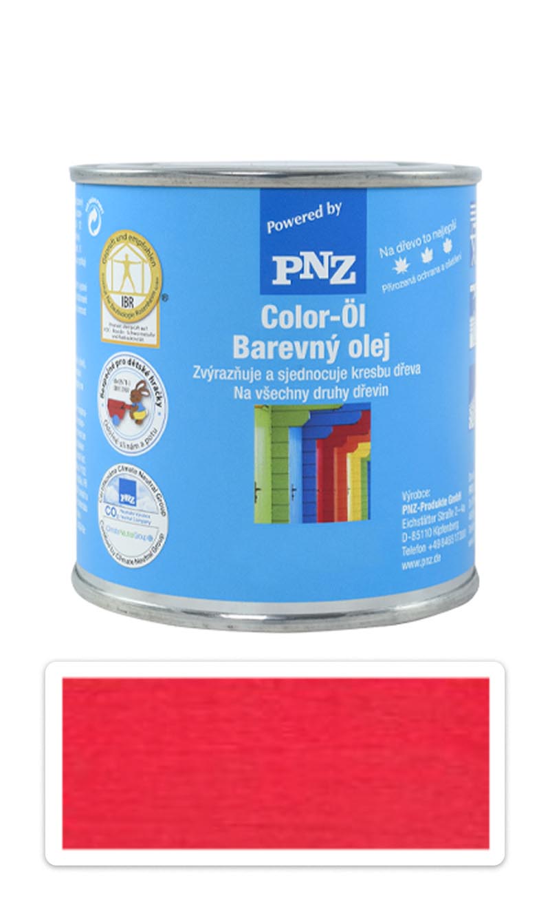 PNZ Barevný olej 0.25 l Makově červený PNZ