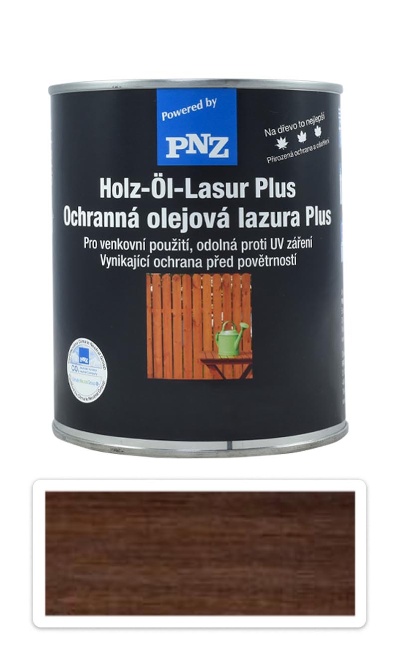 PNZ Ochranná olejová lazura Plus 0.75 l Eben PNZ