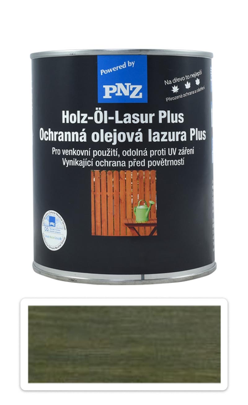 PNZ Ochranná olejová lazura Plus 0.75 l Jedlová zelená PNZ