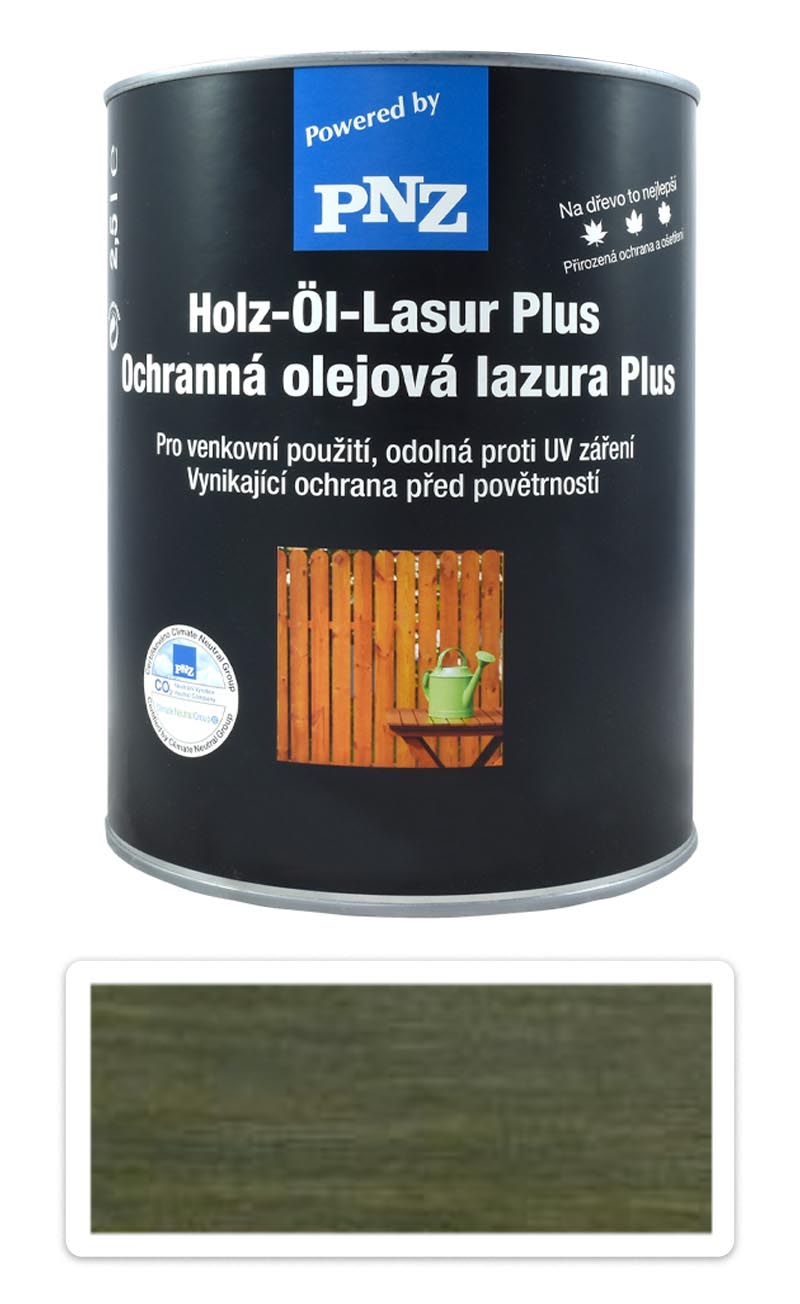 PNZ Ochranná olejová lazura Plus 2.5 l Jedlová zelená PNZ