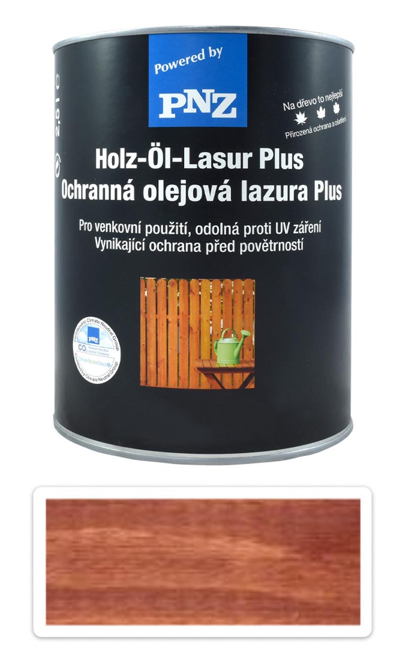 PNZ Ochranná olejová lazura Plus 2.5 l Mahagon PNZ