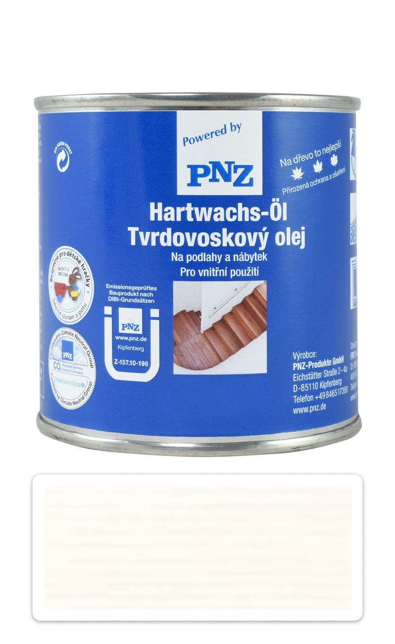 PNZ Tvrdovoskový olej barevný 0.25 l Bílý PNZ