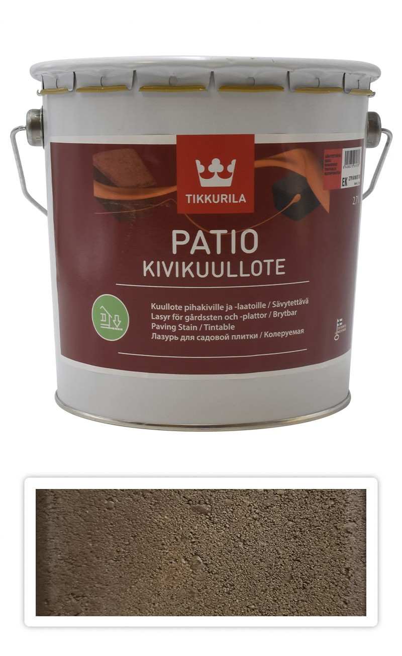 TIKKURILA Patio Kivikuullote - vodou ředitelné mořidlo na zámkovou dlažbu 2.7 l TVT EK09 TIKKURILA