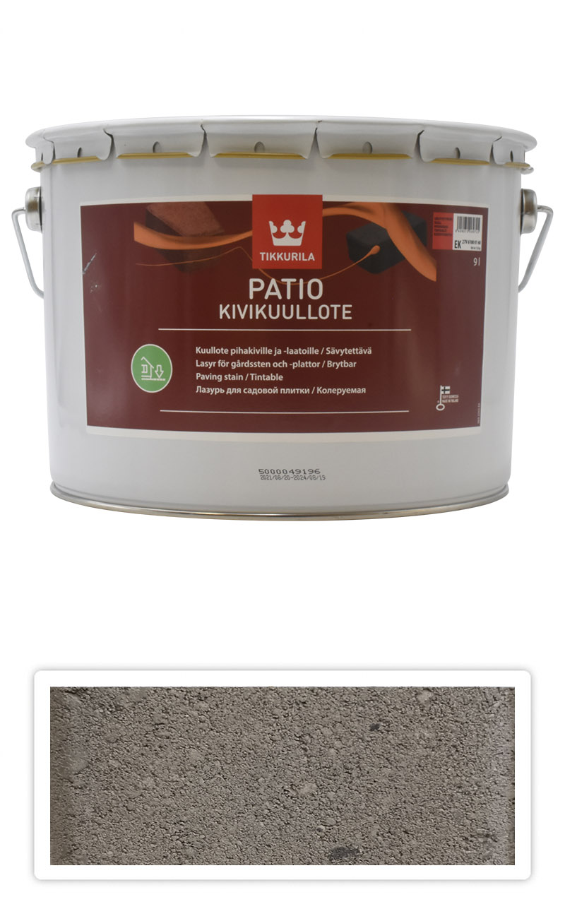 TIKKURILA Patio Kivikuullote - vodou ředitelné mořidlo na zámkovou dlažbu 9 l TVT EK01 TIKKURILA