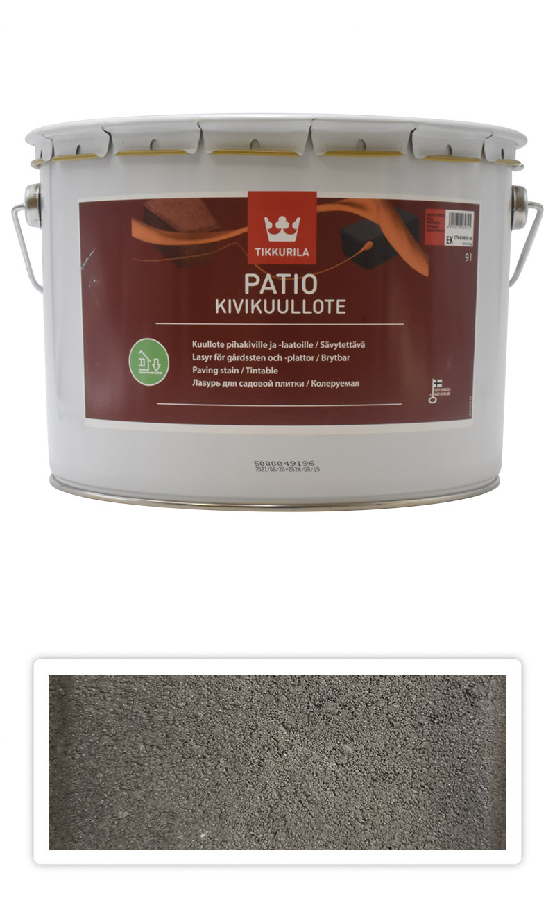 TIKKURILA Patio Kivikuullote - vodou ředitelné mořidlo na zámkovou dlažbu 9 l TVT EK05 TIKKURILA