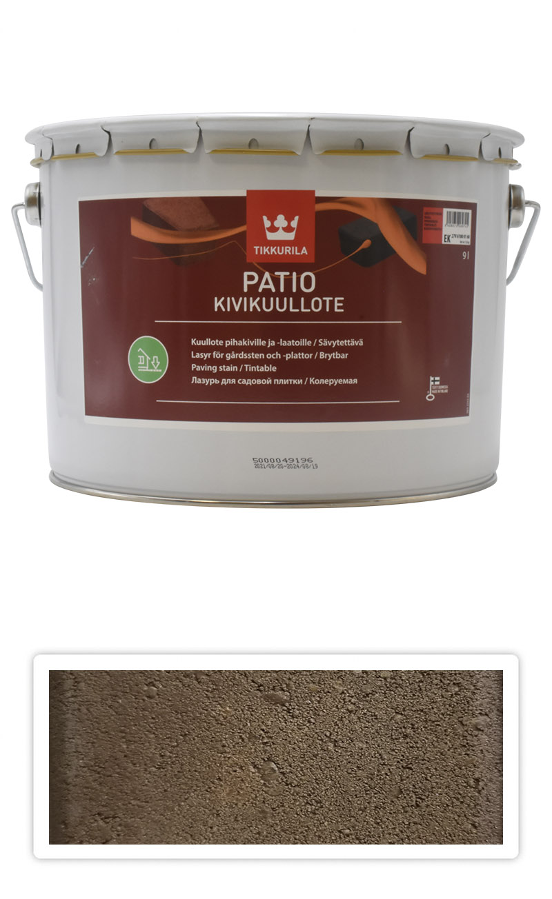 TIKKURILA Patio Kivikuullote - vodou ředitelné mořidlo na zámkovou dlažbu 9 l TVT EK09 TIKKURILA