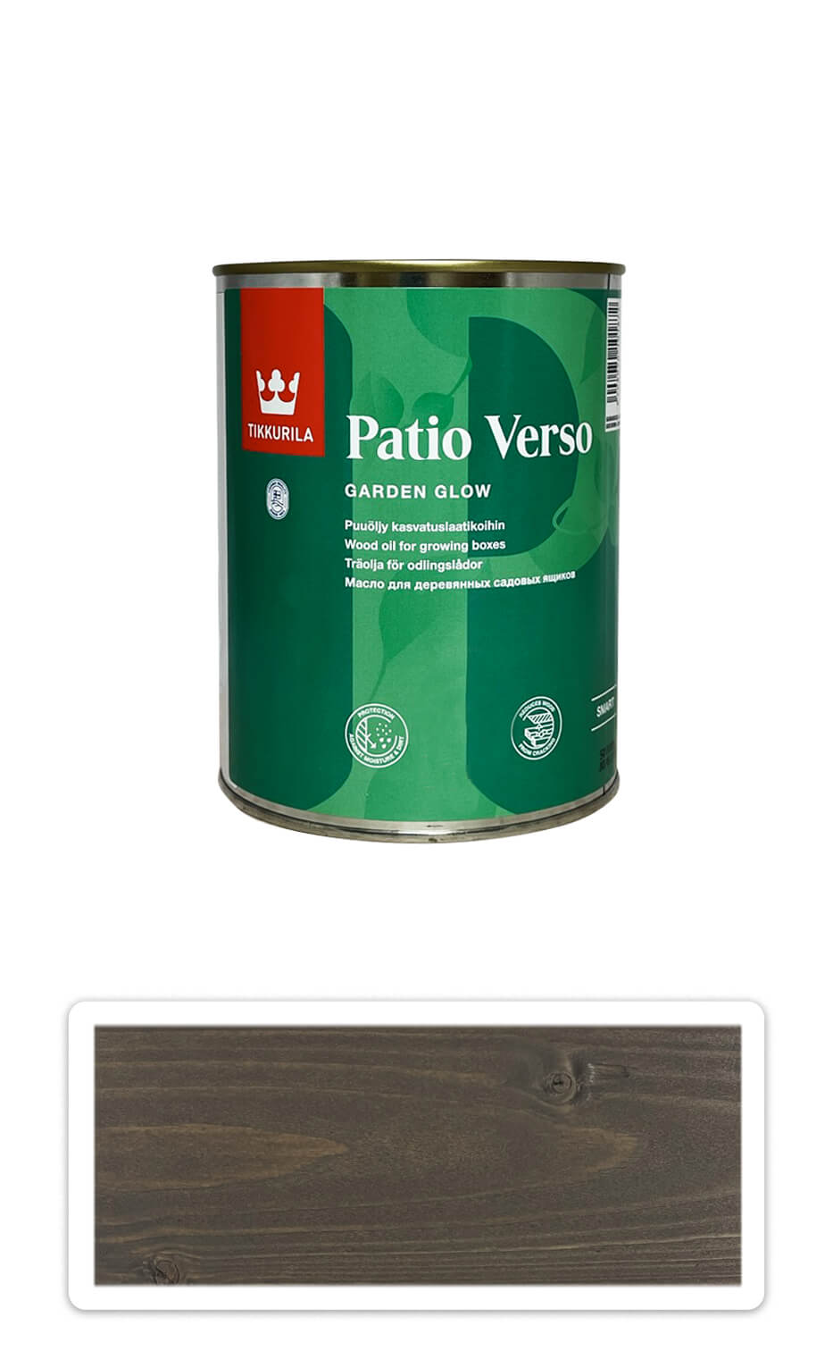 TIKKURILA Patio Verso - olej na vyvýšené záhony 0.9 l Šedý TIKKURILA