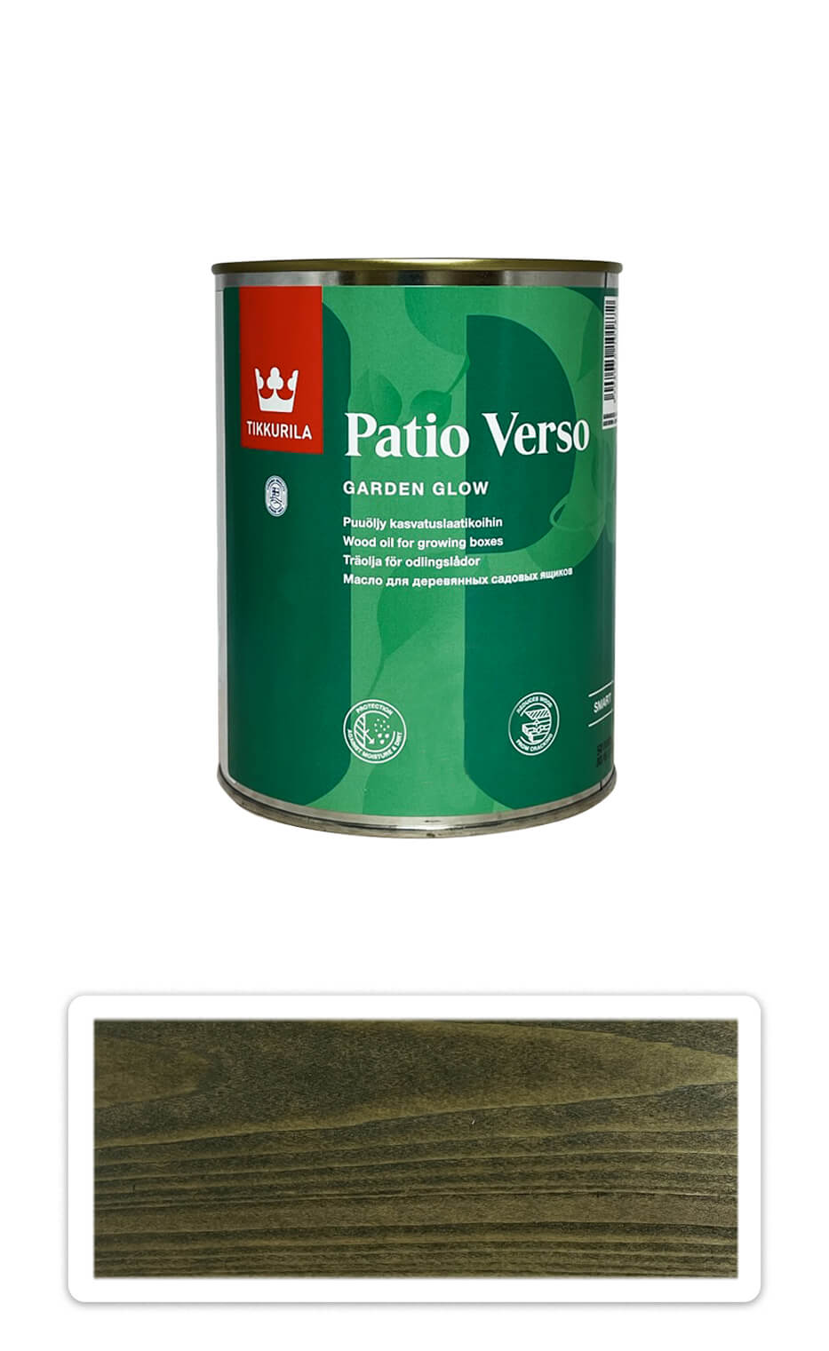 TIKKURILA Patio Verso - olej na vyvýšené záhony 0.9 l Zelený TIKKURILA