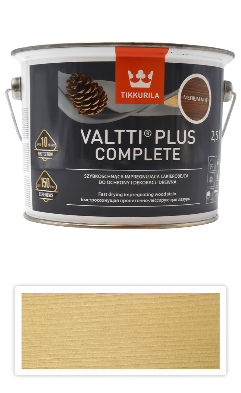 TIKKURILA Valtti Plus Complete - matná tenkovrstvá lazura 2.5 l Borovice TIKKURILA