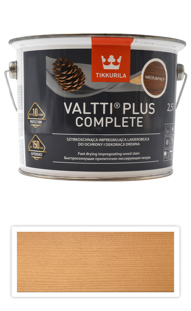 TIKKURILA Valtti Plus Complete - matná tenkovrstvá lazura 2.5 l Italská borovice TIKKURILA