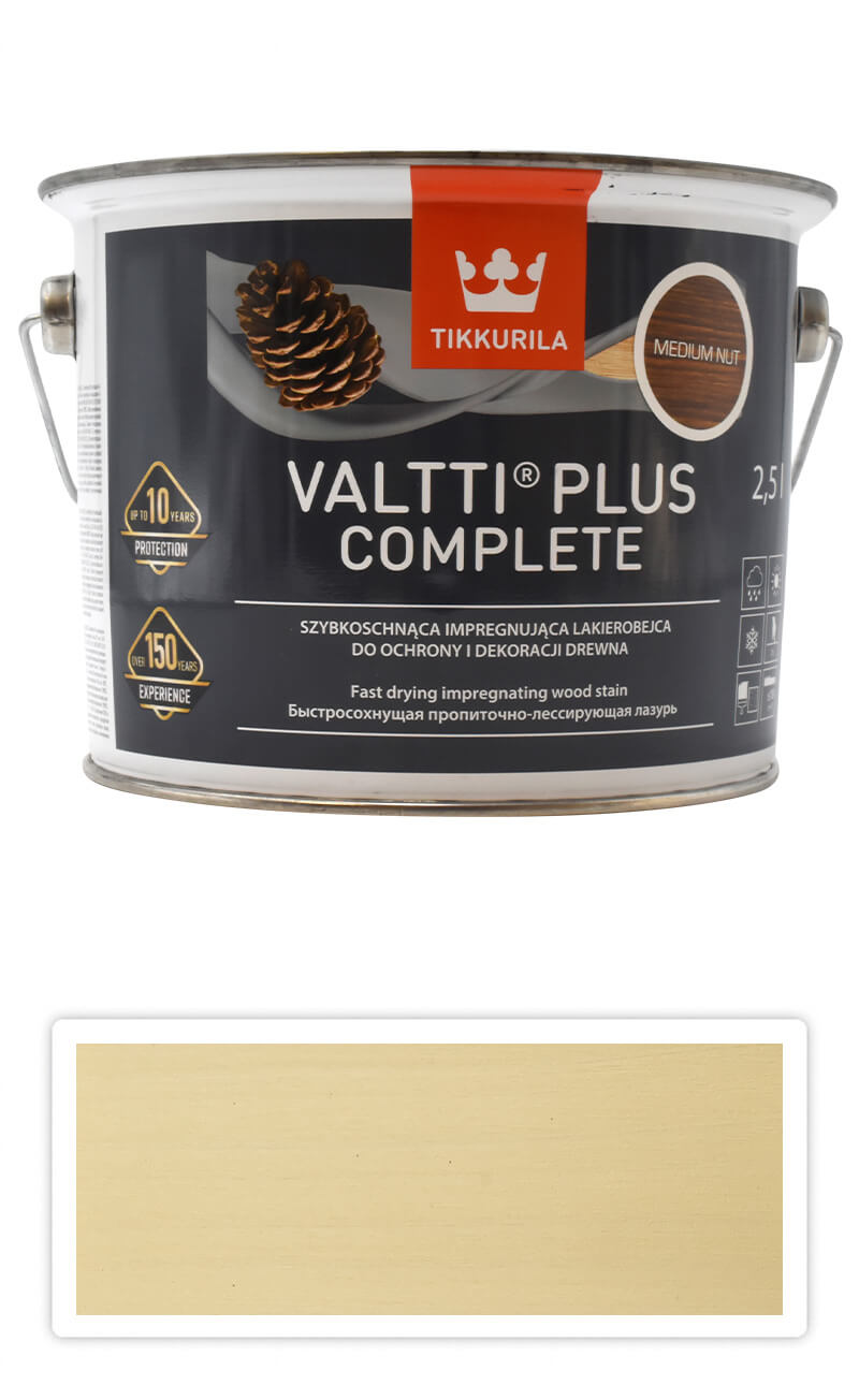 TIKKURILA Valtti Plus Complete - matná tenkovrstvá lazura 2.5 l Světlý dub TIKKURILA