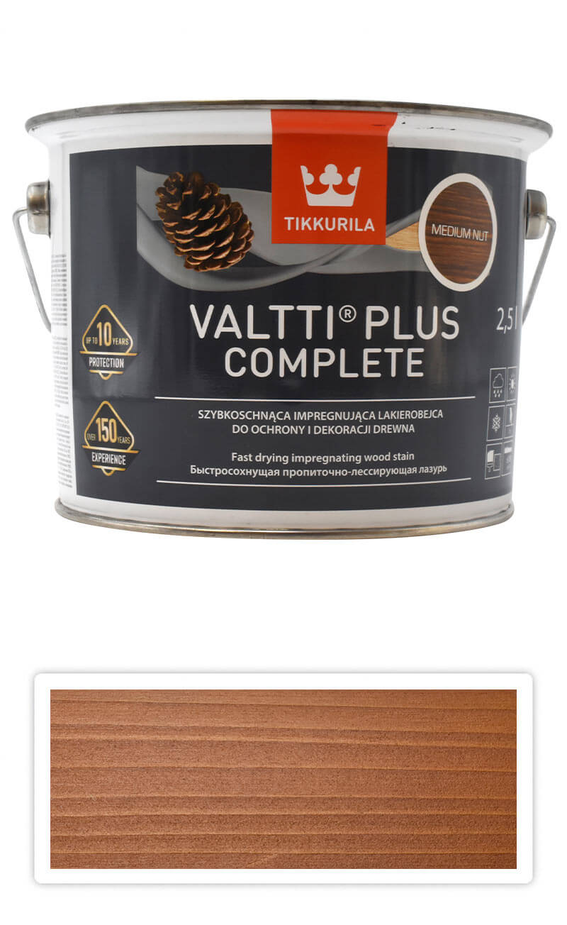 TIKKURILA Valtti Plus Complete - matná tenkovrstvá lazura 2.5 l Teak TIKKURILA