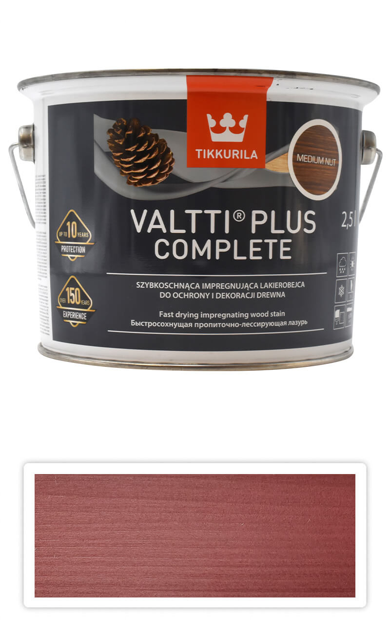 TIKKURILA Valtti Plus Complete - matná tenkovrstvá lazura 2.5 l Třešeň TIKKURILA