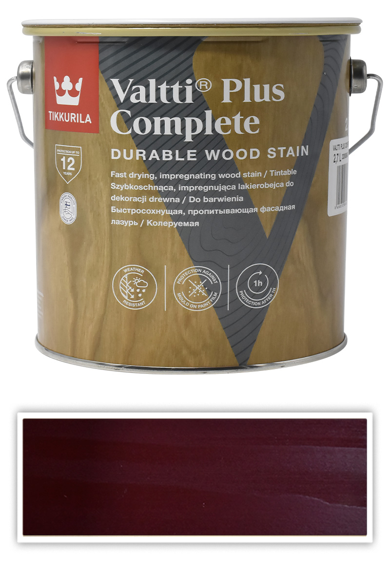 TIKKURILA Valtti Plus Complete - matná tenkovrstvá lazura 2.7 l Kihokki 5075 TIKKURILA