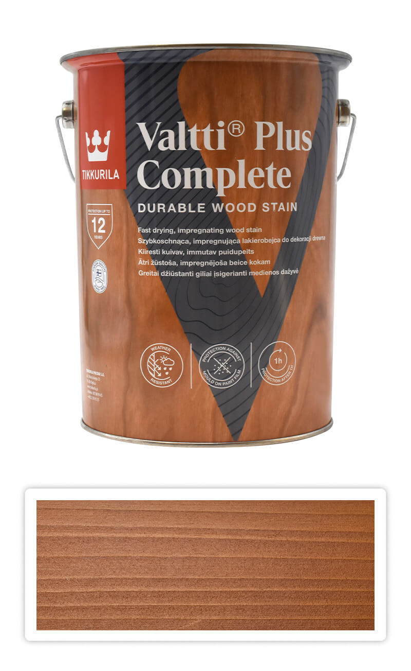 TIKKURILA Valtti Plus Complete - matná tenkovrstvá lazura 5 l Teak TIKKURILA