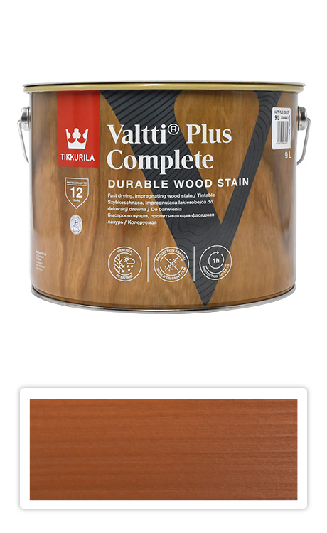 TIKKURILA Valtti Plus Complete - matná tenkovrstvá lazura 9 l Kantarelli 5054 TIKKURILA