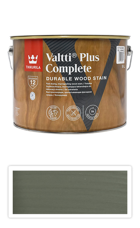 TIKKURILA Valtti Plus Complete - matná tenkovrstvá lazura 9 l Näre 5068 TIKKURILA