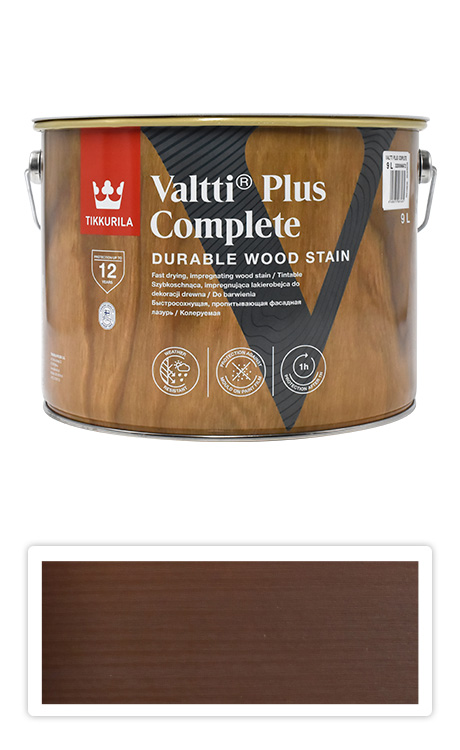 TIKKURILA Valtti Plus Complete - matná tenkovrstvá lazura 9 l Tatti 5071 TIKKURILA