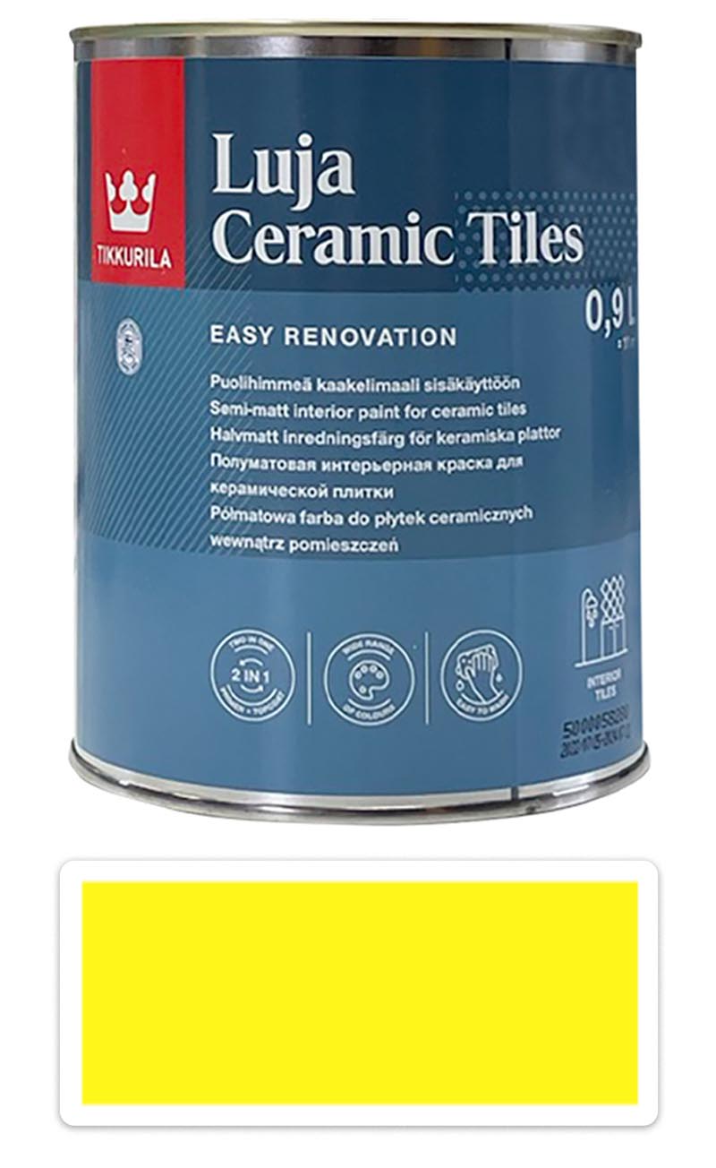 TIKKURILA Luja Ceramic Tiles - barva na keramické obklady 0.9 l Schwefelgelb / Sírově žlutá RAL 1016 TIKKURILA