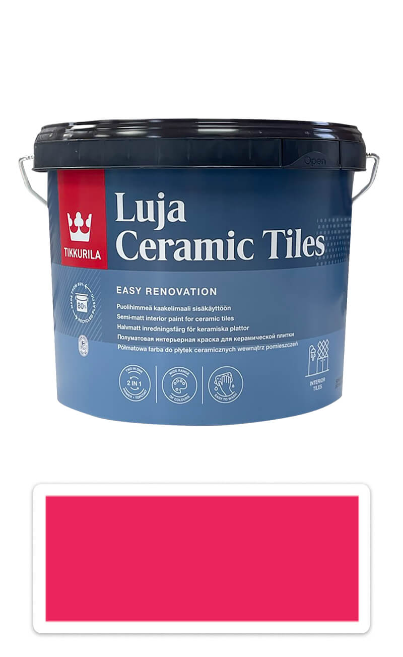 TIKKURILA Luja Ceramic Tiles - barva na keramické obklady 2.7 l Rosé / Růžová RAL 3017 TIKKURILA