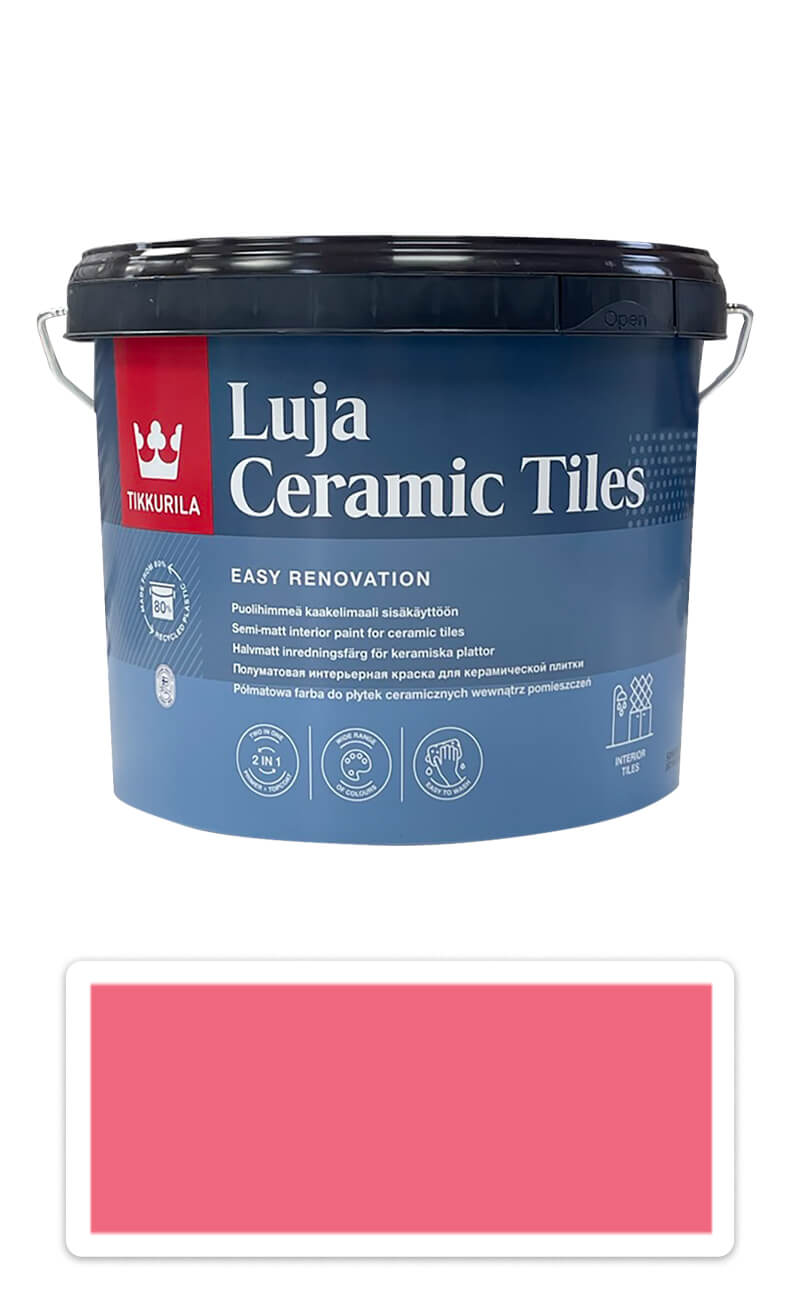 TIKKURILA Luja Ceramic Tiles - barva na keramické obklady 2.7 l Altrosa / Starorůžová RAL 3014 TIKKURILA