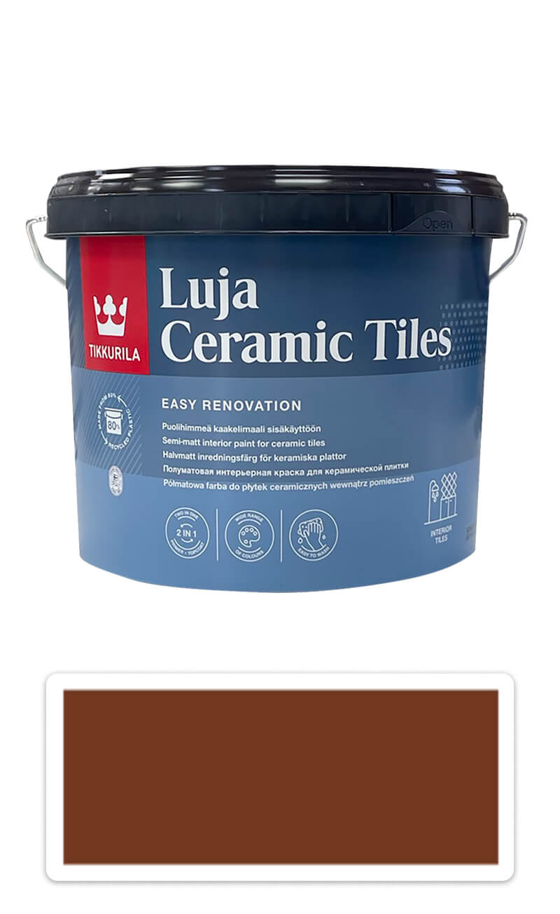 TIKKURILA Luja Ceramic Tiles - barva na keramické obklady 2.7 l Rehbraun/Světle žlutohnědá RAL 8007 TIKKURILA