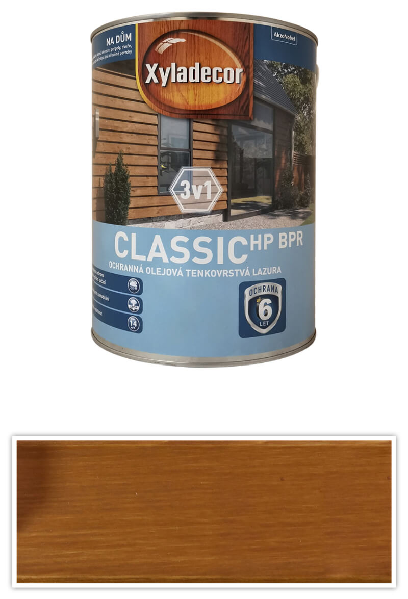 XYLADECOR Classic HP BPR 3v1 - ochranná olejová tenkovrstvá lazura na dřevo 5 l Antická pinie XYLADECOR