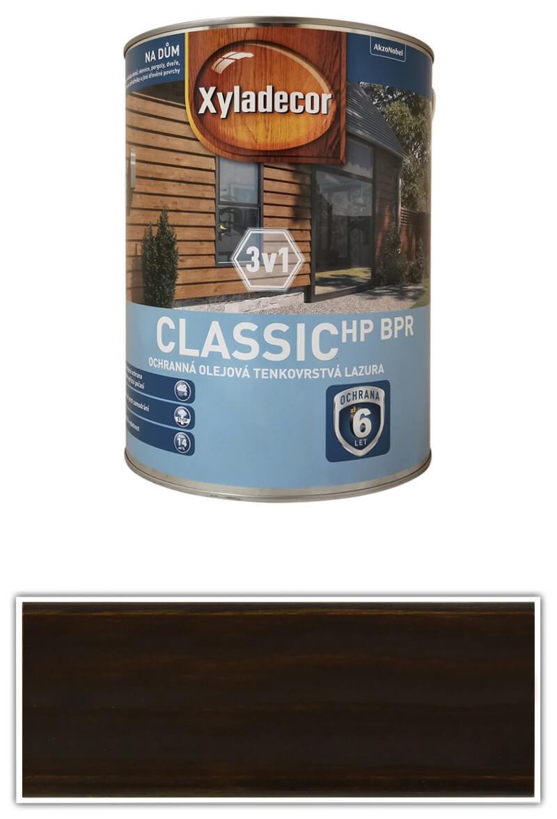 XYLADECOR Classic HP BPR 3v1 - ochranná olejová tenkovrstvá lazura na dřevo 5 l Palisandr XYLADECOR