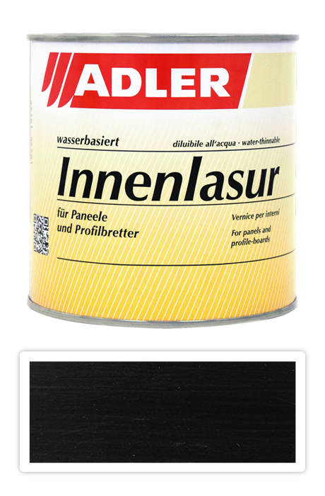 ADLER Innenlasur - vodou ředitelná lazura na dřevo pro interiéry 0.75 l Black Jack LW 12/5 ADLER