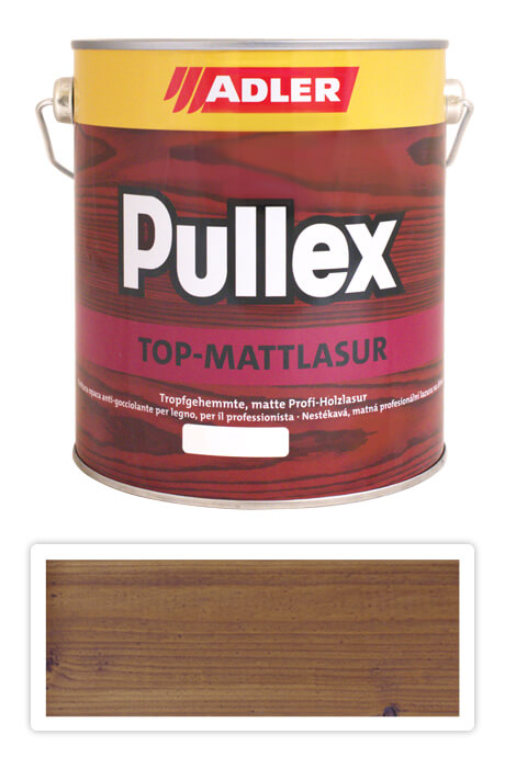 ADLER Pullex Top Mattlasur - tenkovrstvá matná lazura pro exteriéry 2.5 l Kaštan ADLER