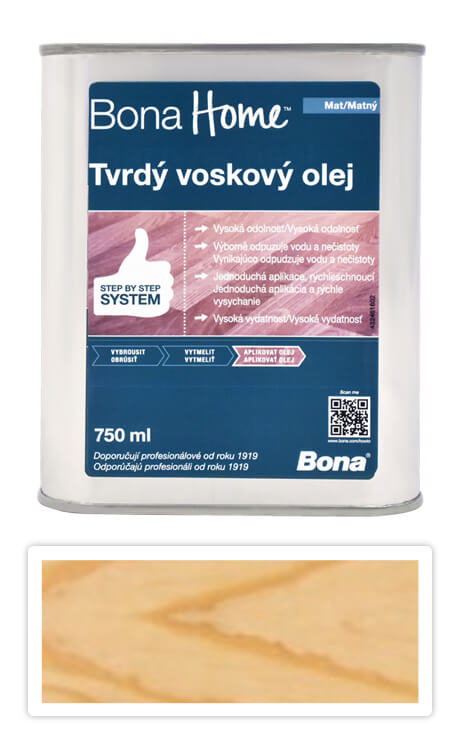 BONA Home Tvrdý voskový olej 0.75 l Bezbarvý matný BONA