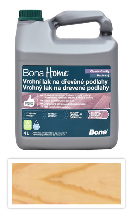 BONA Home Vrchní lak na dřevěné podlahy 4 l Bezbarvý matný BONA