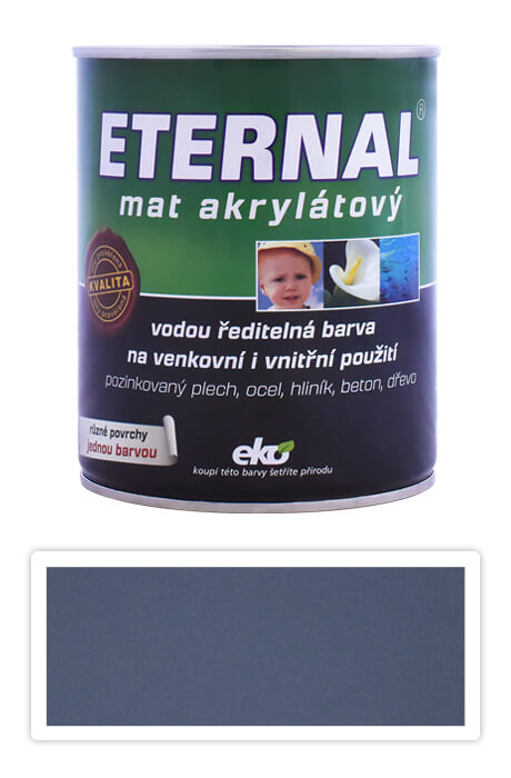 ETERNAL Mat akrylátový - vodou ředitelná barva 0.7 l Tmavě šedá 04 ETERNAL